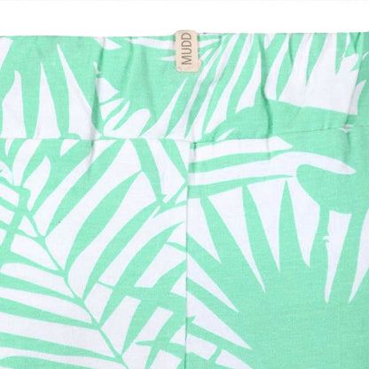 Mudd & Water Womens 'Cara' Reversible Skirt - Green Palm Print / Stripe