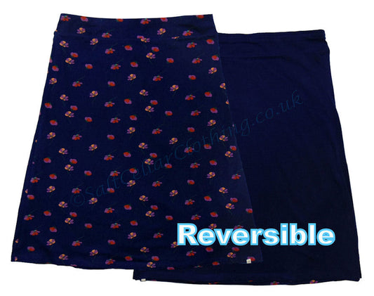 Mudd & Water Womens 'Cara' Reversible Skirt - Navy Blue Floral Print