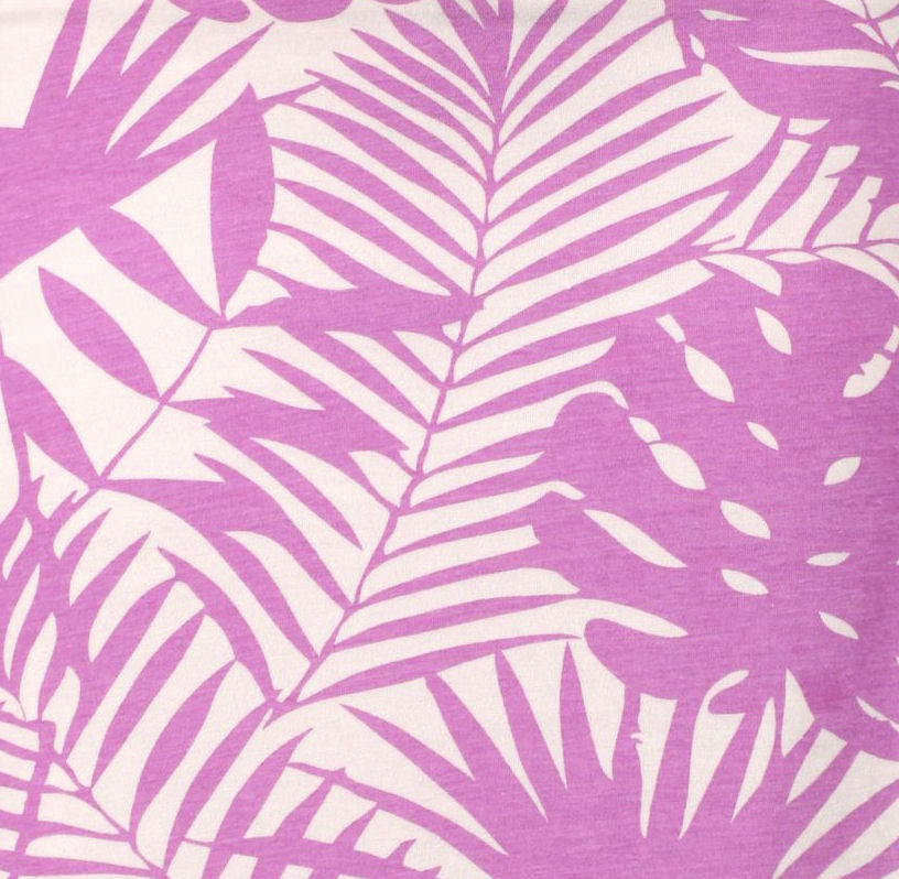 Mudd & Water Womens Cara Reversible Skirt - Crocus Pink Palm Print / Stripe