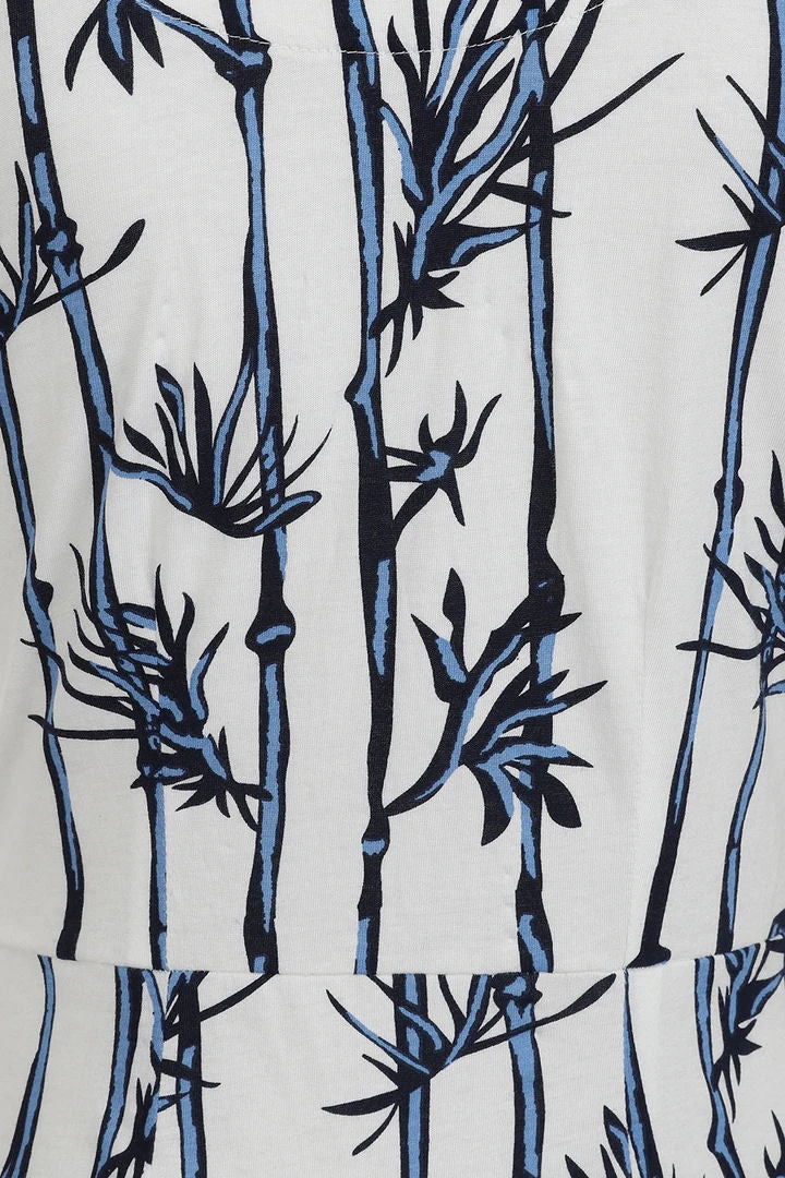 Mudd & Water Womens 'End of the Day' Dress - White / Bamboo Print
