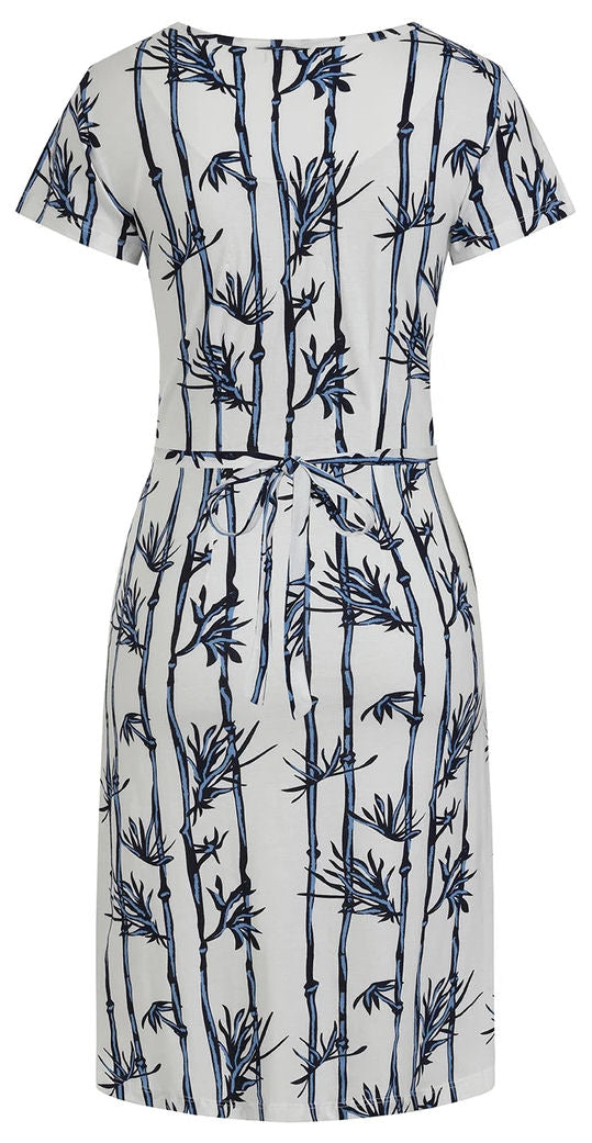 Mudd & Water Womens 'End of the Day' Dress - White / Bamboo Print