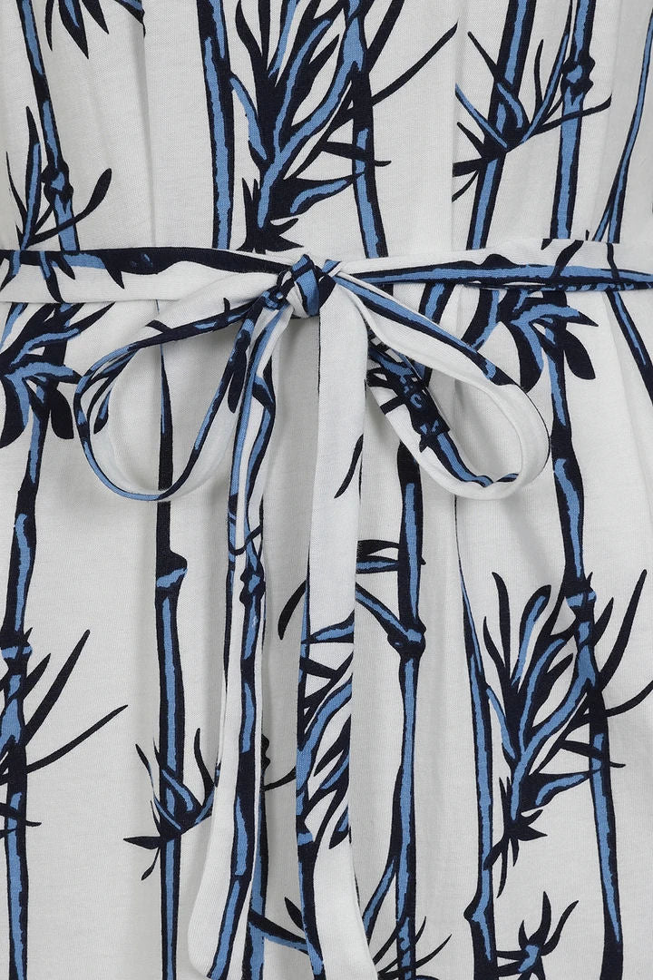 Mudd & Water Womens 'End of the Day' Dress - White / Bamboo Print