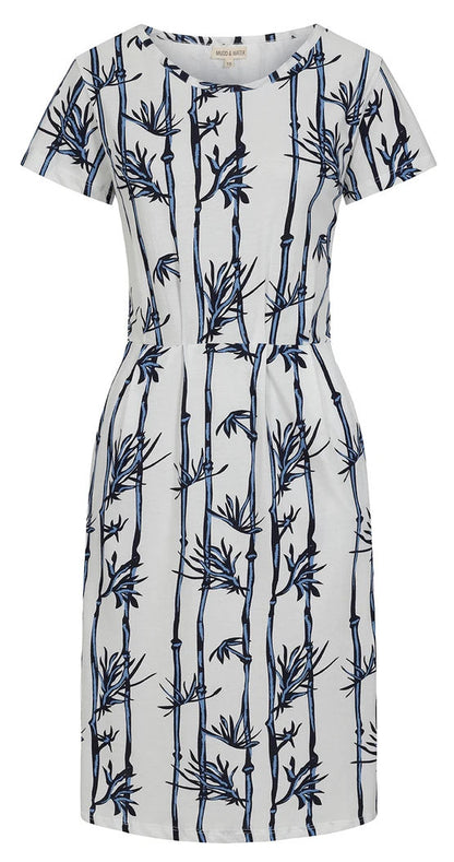 Mudd & Water Womens 'End of the Day' Dress - White / Bamboo Print