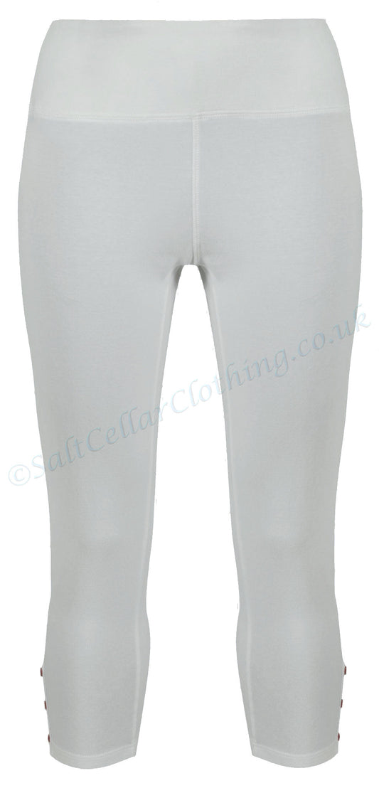 Mudd & Water women's organic cotton crop length Island leggings in Grey.