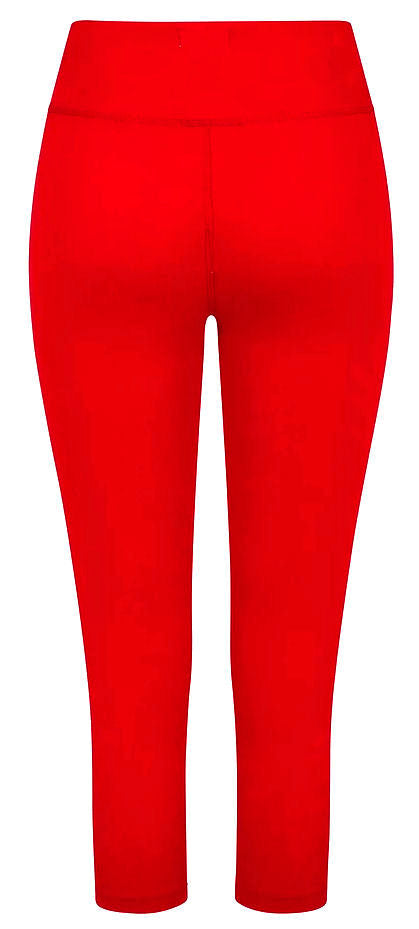 Salsa Red women's organic cotton cropped leggings from Mudd & Water.