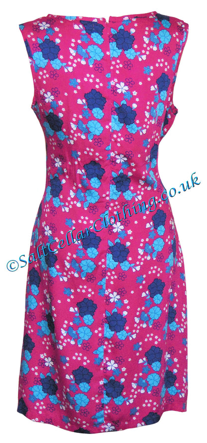 Mudd & Water Womens Twist Side 'Kyoto' Dress - Flower Print Fuchsia