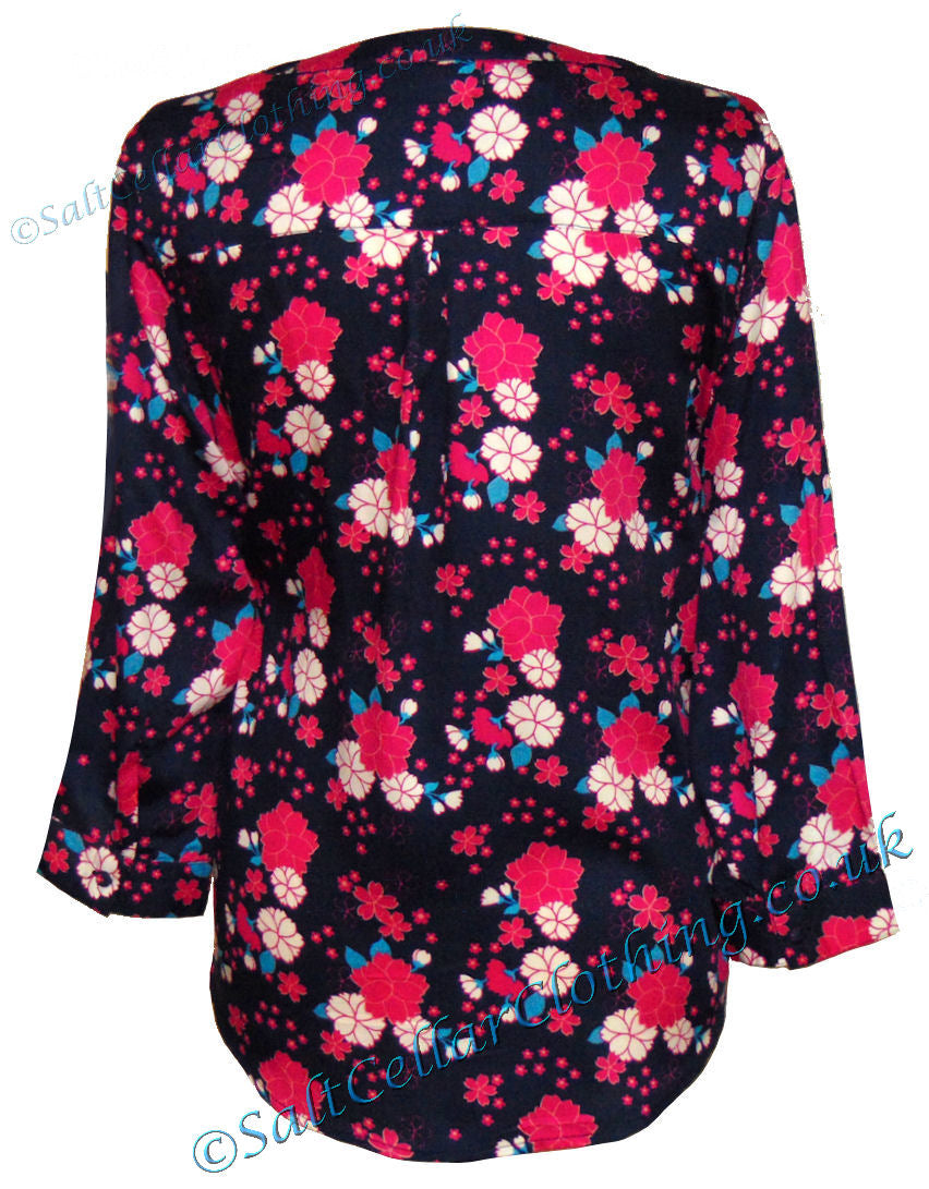 Mudd & Water Womens 'Whitstable Shirt' - Floral Print Navy