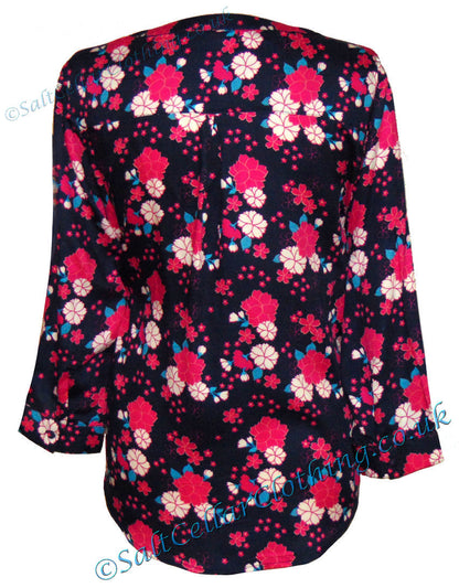 Mudd & Water Womens 'Whitstable Shirt' - Floral Print Navy