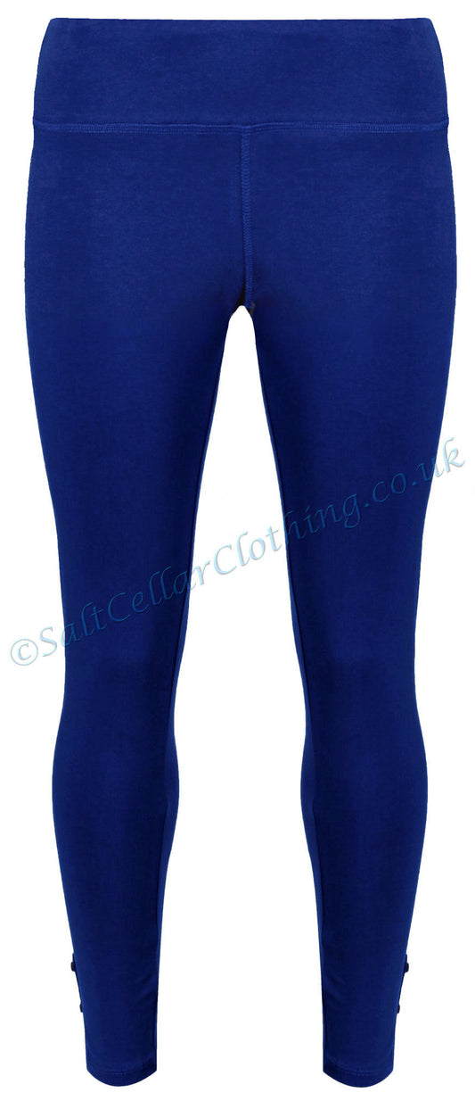 Mudd & Water women's organic cotton full length Lucky leggings in cobalt blue.