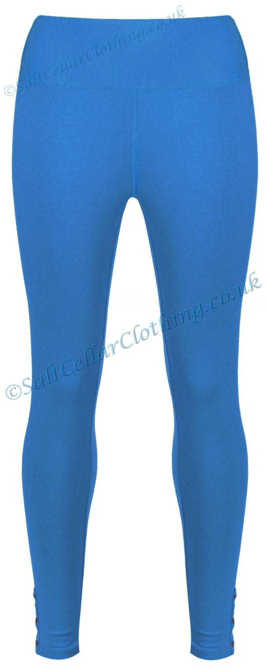 Mudd & Water women's organic cotton full length Lucky leggings in Marine Blue.