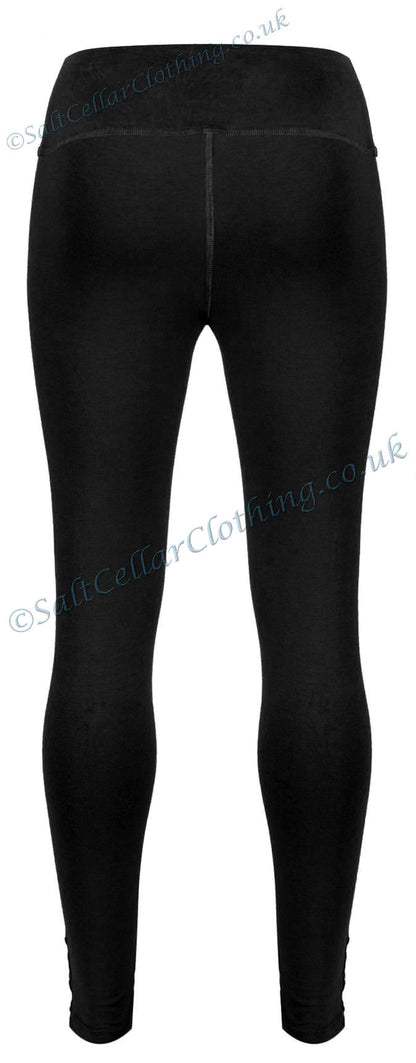 Mudd & Water women's organic cotton full length Lucky leggings in black.
