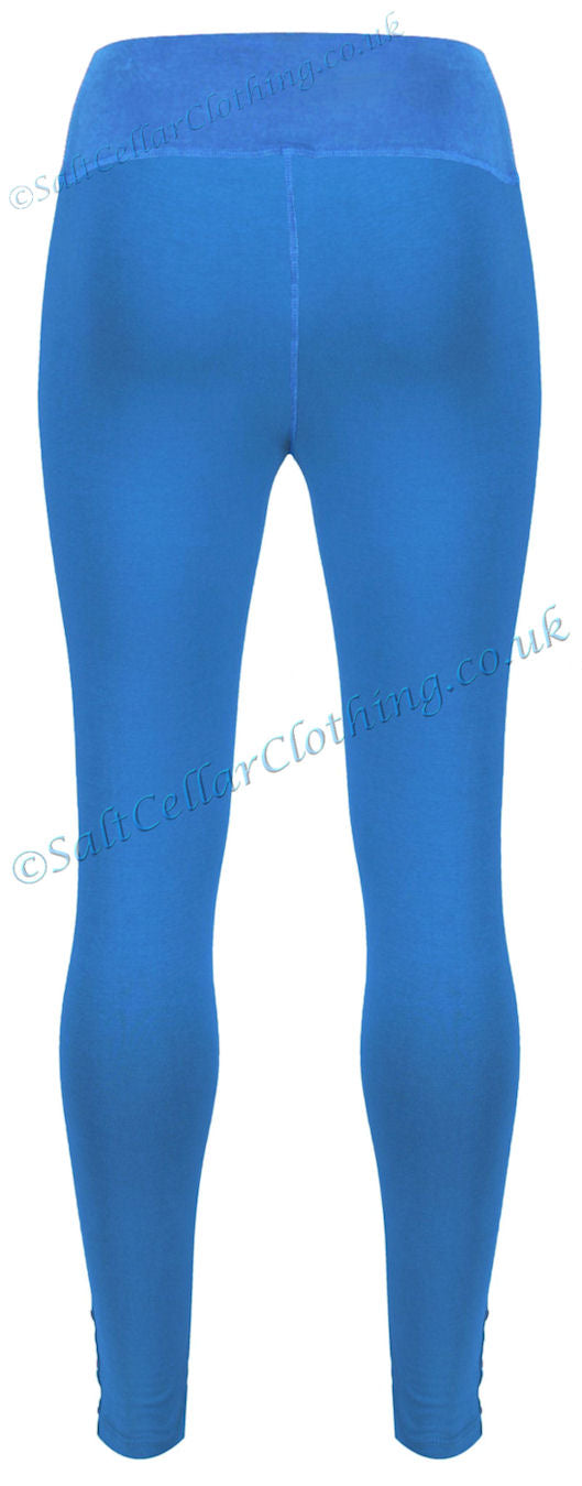 Marine Blue women's organic cotton full length leggings from Mudd & Water.