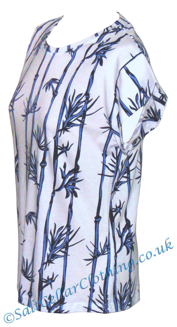 Mudd & Water Womens 'Monica' Tee - White / Bamboo Print