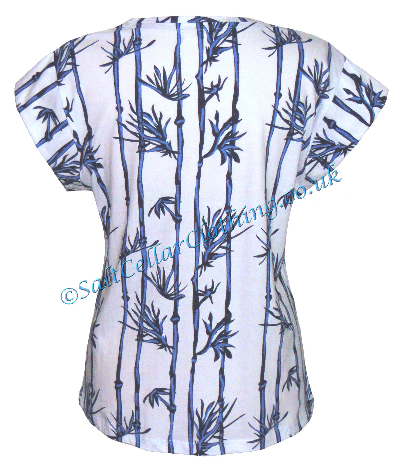 Mudd & Water Womens 'Monica' Tee - White / Bamboo Print