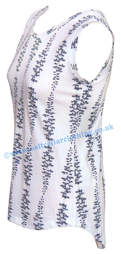 Mudd & Water Womens 'Peach Vest' - White Blossom Print