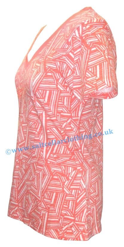 Mudd & Water Womens 'Take It Back' Tee - Peach Triangle