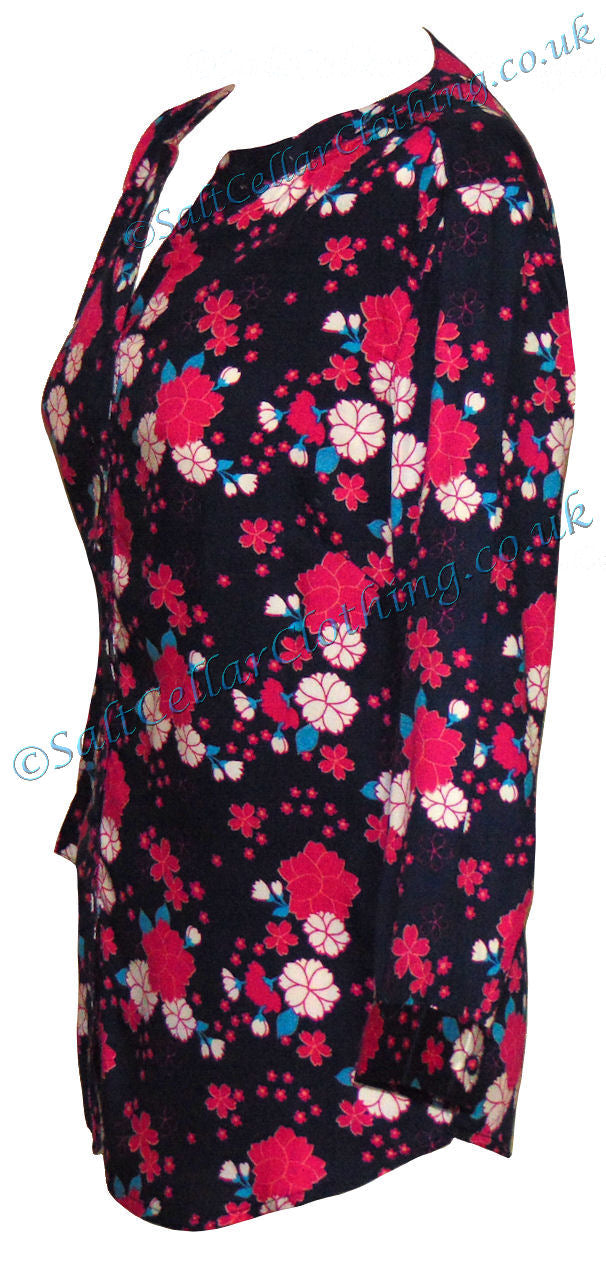 Mudd & Water Womens 'Whitstable Shirt' - Floral Print Navy