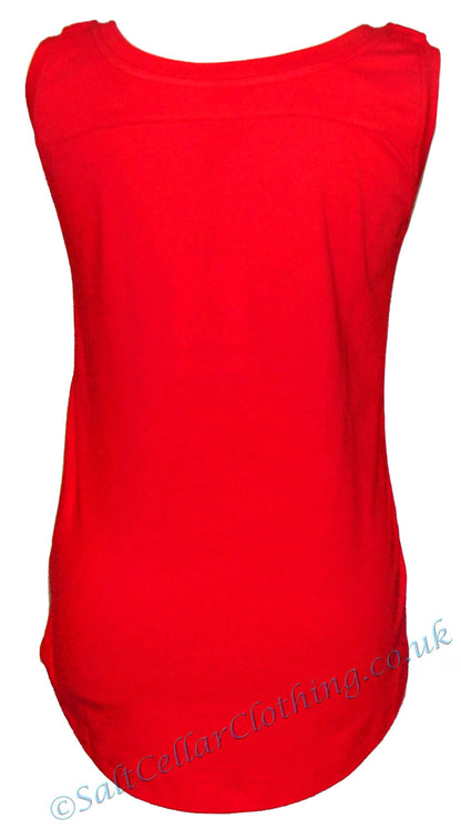 Mudd & Water Womens 'Evelyn' Vest - Salsa Red