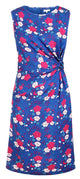 Mudd & Water Womens Twist Side Kyoto Dress Flower Print Cobalt