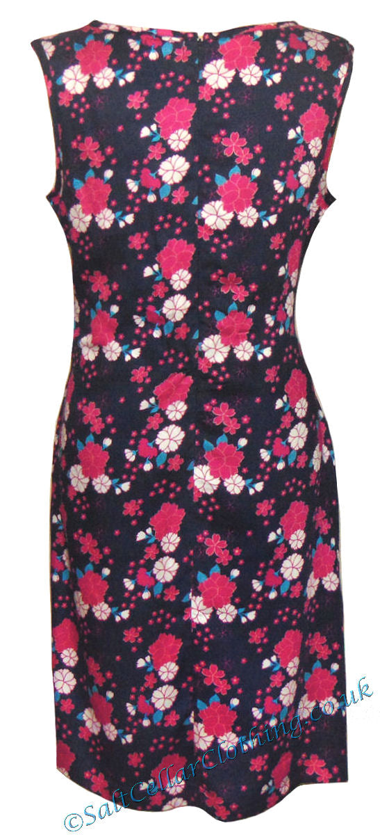 Mudd & Water Womens Twist Side 'Kyoto' Dress - Flower Print Navy