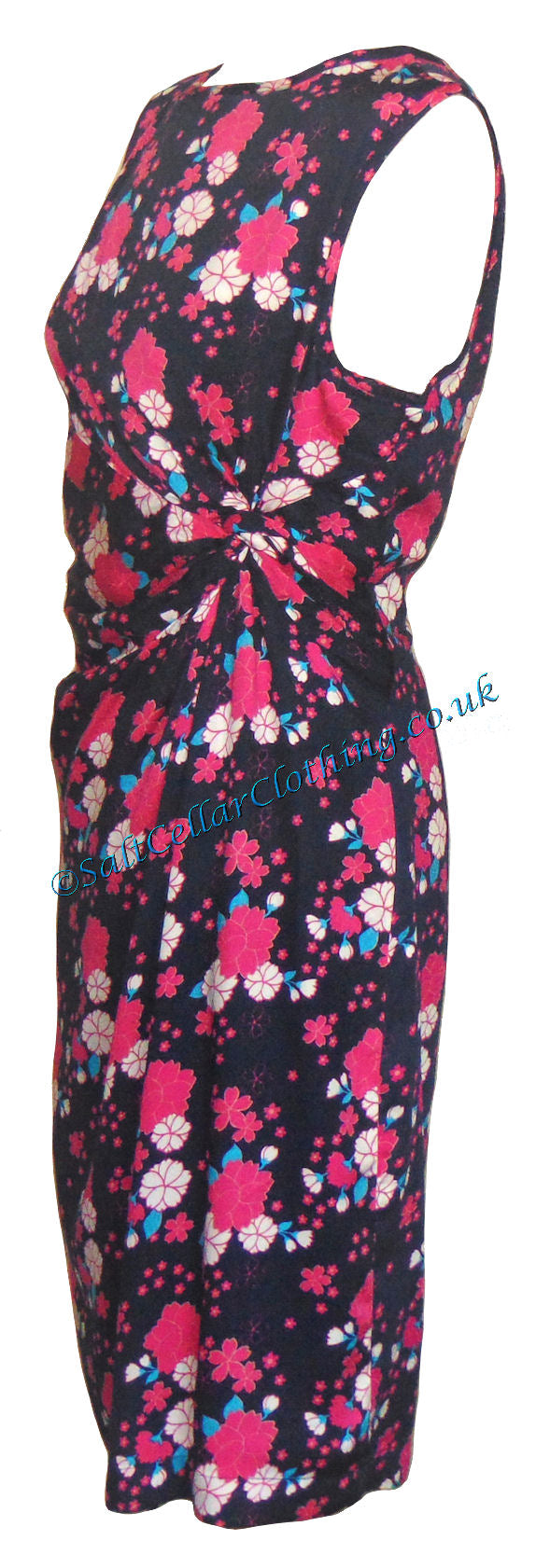 Mudd & Water Womens Twist Side 'Kyoto' Dress - Flower Print Navy