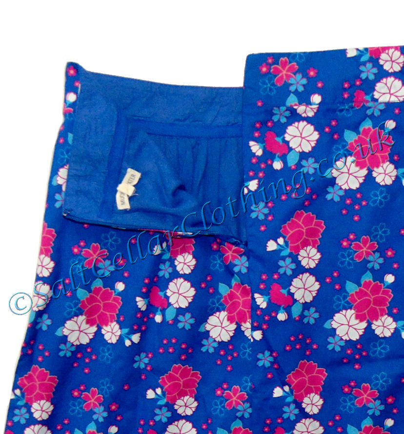 Mudd & Water Womens 'Ume' Skirt - Flower Print Cobalt Blue