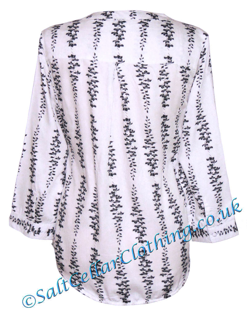 Mudd & Water Womens 'Whitstable Shirt' - Blossom Print White