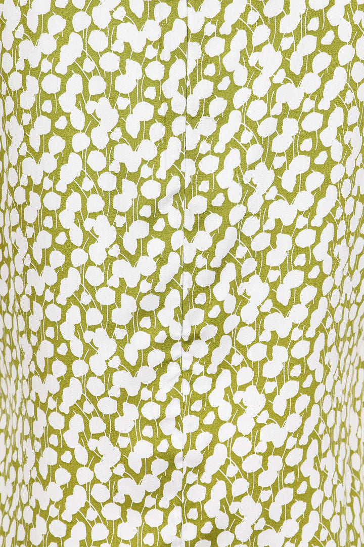 Mudd & Water Womens 'Calla Top' - Olive Green Leaf Print