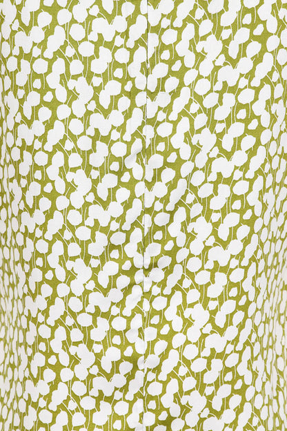 Mudd & Water Womens 'Calla Top' - Olive Green Leaf Print