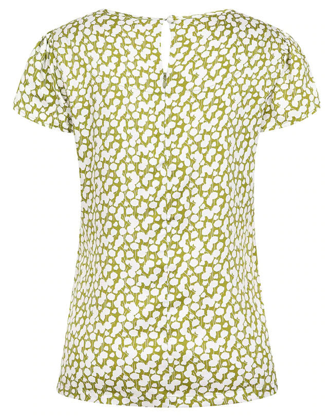 Mudd & Water Womens 'Calla Top' - Olive Green Leaf Print
