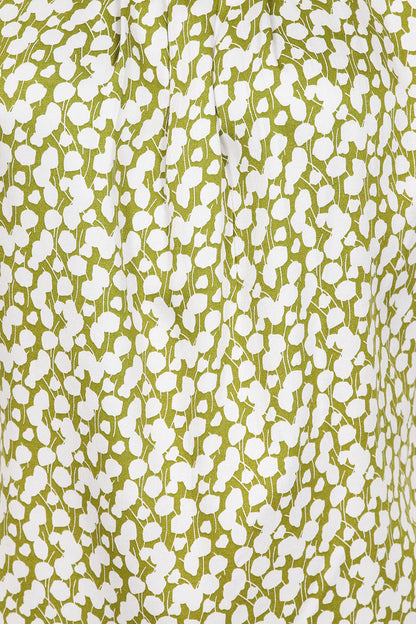 Mudd & Water Womens 'Calla Top' - Olive Green Leaf Print