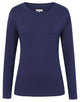 Mudd & Water Womens Long Sleeve Essential Top Navy