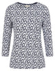 Mudd & Water Womens Fern Top Leaf Print Navy