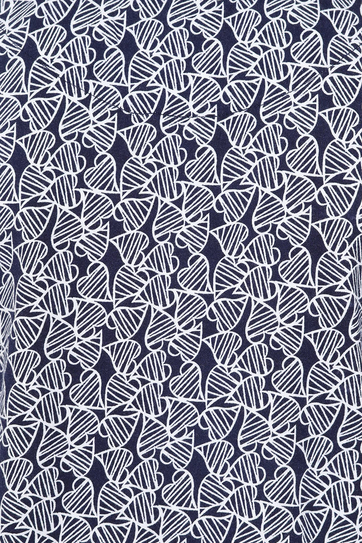 Mudd & Water Womens 'Petal' Tee - Navy Heart Print
