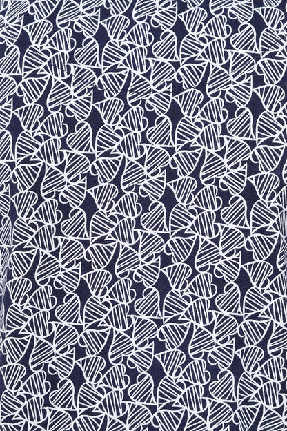 Mudd & Water Womens 'Petal' Tee - Navy Heart Print