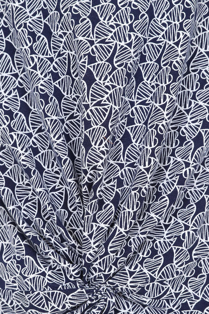 Mudd & Water Womens 'Petal' Tee - Navy Heart Print
