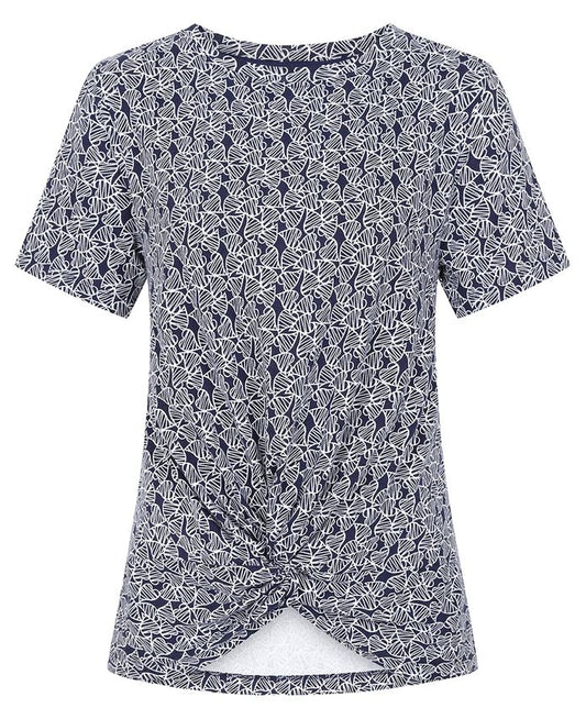 Mudd & Water Womens 'Petal' Tee - Navy Heart Print