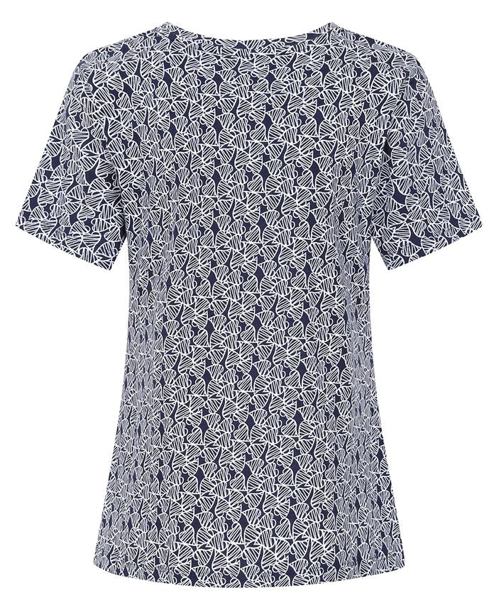 Mudd & Water Womens 'Petal' Tee - Navy Heart Print
