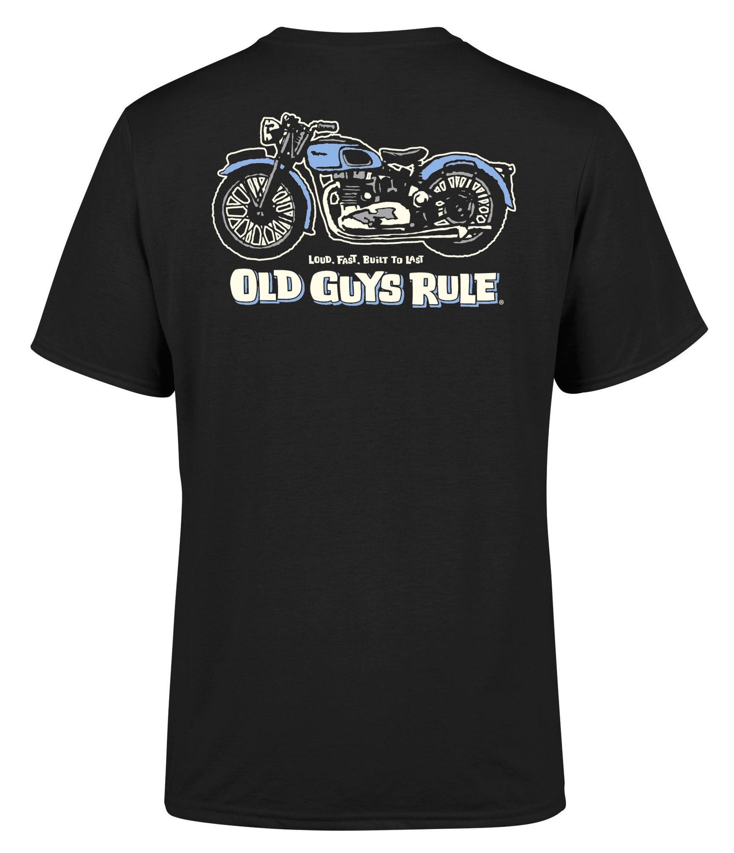 Old Guys Rule Mens Triumph Printed T-Shirt - Black