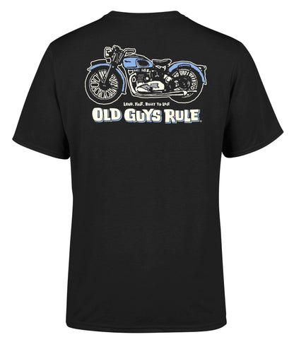 Old Guys Rule Mens Triumph Printed T-Shirt - Black