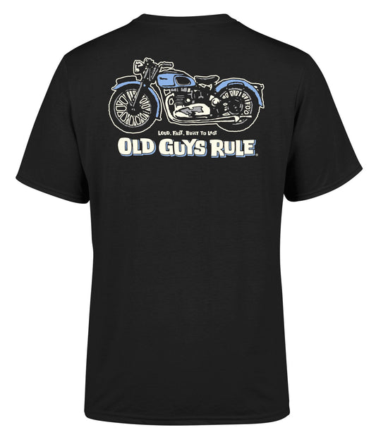 Old Guys Rule Mens Triumph Printed T-Shirt - Black