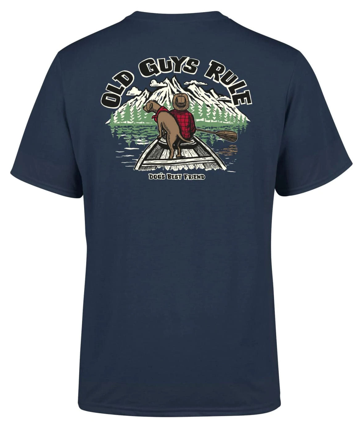 Old Guys Rule Mens 'Dogs Best Friend 3' Printed T-Shirt - Blue Dusk