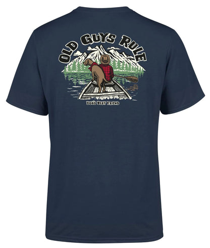 Old Guys Rule Mens 'Dogs Best Friend 3' Printed T-Shirt - Blue Dusk