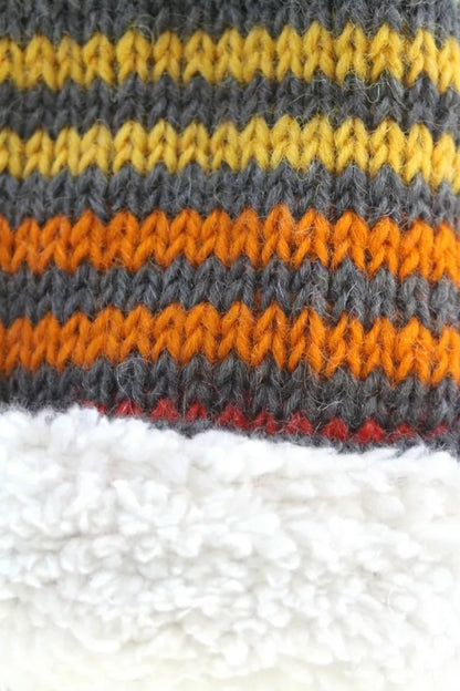 Pachamama Adults 'Vancouver' Knitted Handwarmers - Multicoloured Stripe