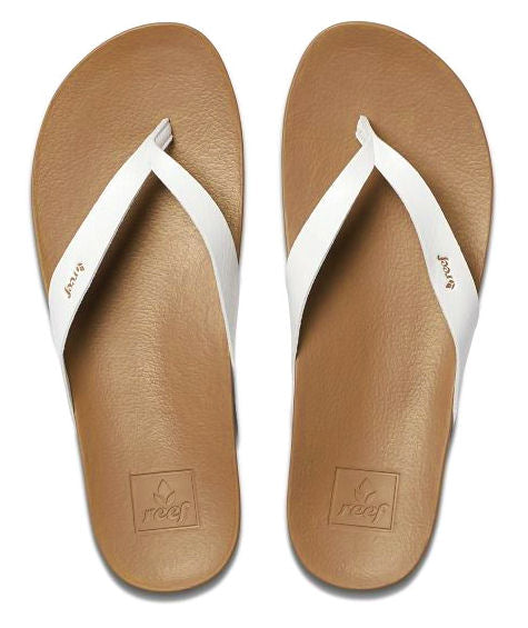 Reef Womens 'Cushion Court' Flip Flops - Cloud White