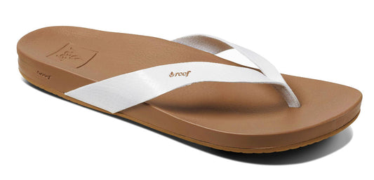 Reef Womens 'Cushion Court' Flip Flops - Cloud White