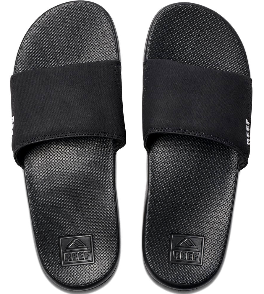Reef Mens 'One Slide' Padded Strap Slider - Black