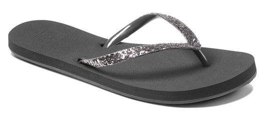 Reef Womens 'Stargazer' Glitter Flip Flops - Shadow Grey