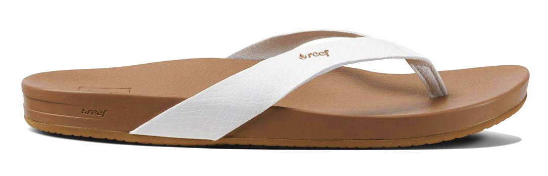 Reef Womens 'Cushion Court' Flip Flops - Cloud White