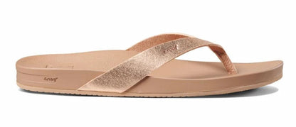 Reef Womens 'Cushion Court' Flip Flops - Rose Gold